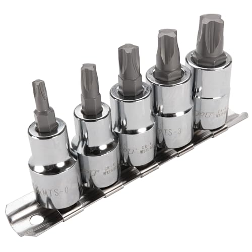 Performance Tool W13500 5-piece 3/8-inch drive Mortorq bit socket set in a compact case