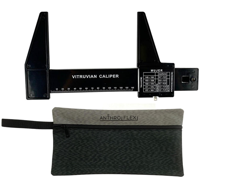 [Australia - AusPower] - Small Bone Anthropometer, Plastic Sliding Caliper, with 140mm Range - Measure Diameter Width of Elbow, Knee, Foot, Wrist, Biestiolide, Bimaleolar, Forearm, Humerus, Femur Black 