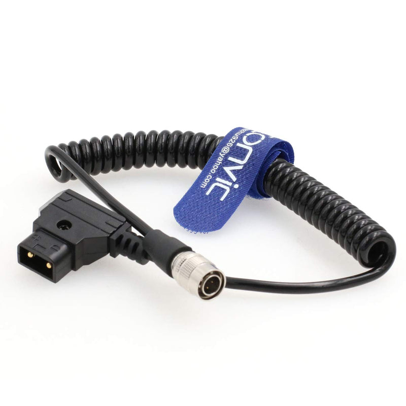 [Australia - AusPower] - Hirose 4Pin Male to D-Tap for Zoom F8 Sound Devices 633/644/688 (Coiled Cable) Coiled Cable 