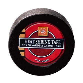 [Australia - AusPower] - 1 inch x 180 feet Black Heat Shrink Tape Non Adhesive (A) 