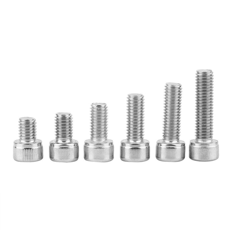 [Australia - AusPower] - 60Pcs M8 Stainless Steel Hex Socket Head Bolts Screws Nuts Washers Assortment Kit Hex Socket Screws Used in The Home and Office Appliance 