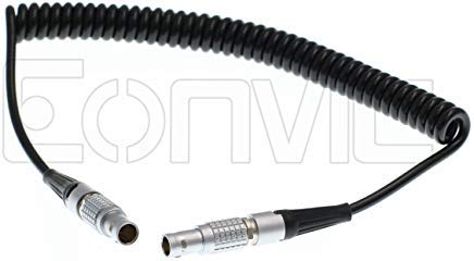 [Australia - AusPower] - Eonvic 0B 3 Pin to 2 Pin Male Coiled Power Cable for Steadicam 12V Teradek Bolt/Arri Alexa Cameras 