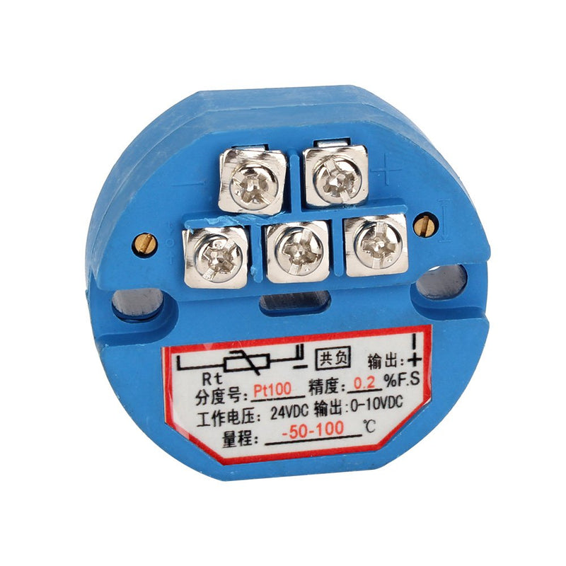 [Australia - AusPower] - RTD PT100 Temperature Sensor Transmitter 0-10V Range from -50 to 100°C 