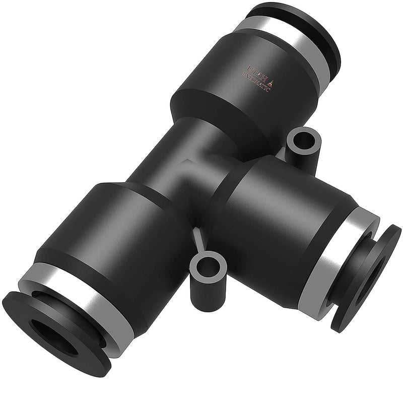 [Australia - AusPower] - Push to Connect Air Line Fittings Tube tee 1/4" Od Air Line Union Push Fit Fittings Tube Push Air Fitting Pneumatic Air Quick Connect Fittings10 Pack(1/4 inch tee) 10 1/4" Tee Union 