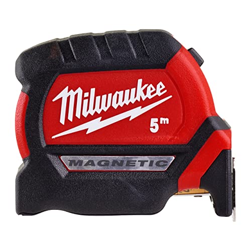 Milwaukee 48227305 Premium Magnetic Tape Measure HP5Mg/27, Red/Black 5 m