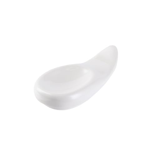 Restaurantware Voga 3.5 x 1.9 Inch Chopstick Rests 10 Curved Chopstick Holders - Rest Asian Soup Spoons Or Chopsticks For Dinner Tables At Homes or Restaurants White Melamine Spoon Holders