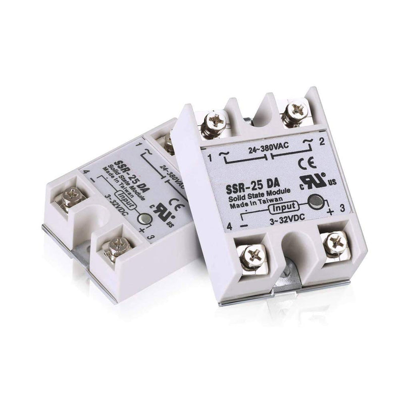 [Australia - AusPower] - HiLetgo 2pcs SSR-25DA 25A 250V Solid State Relay Module 