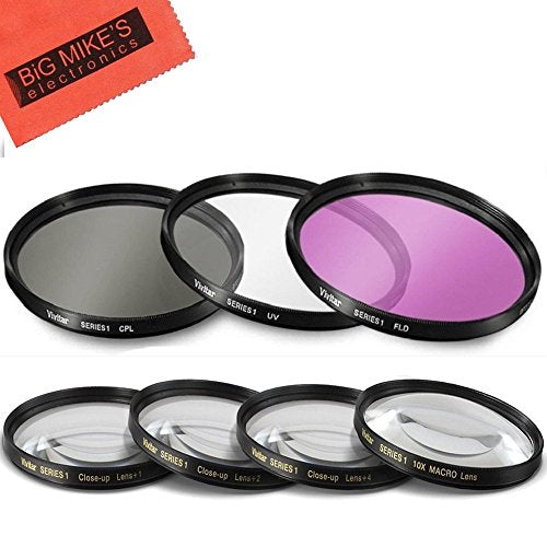 7 Piece 40.5mm Filter Set Includes 3 PC Filter Kit (UV-CPL-FLD) and 4 PC Close Up Filter Set for Sony ZV-E10, Alpha A5000, A5100, A6000, A6300, A6500, NEX-5TL, NEX-6 Camera with 16-50mm E-Mount Lens