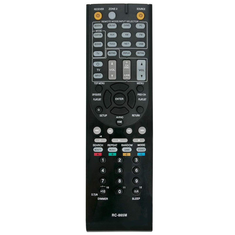 [Australia - AusPower] - RC-865M Replacement Remote Control Applicable for Onkyo AV Receiver TX-NR525 TXNR525 