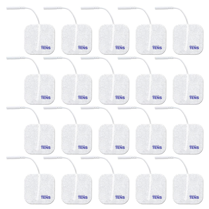 [Australia - AusPower] - TENS Electrodes, Value Wired Replacement Pads for TENS Units, 20 TENS Unit Electrodes (2in x 2in, 20 Pack) Discount TENS Brand 