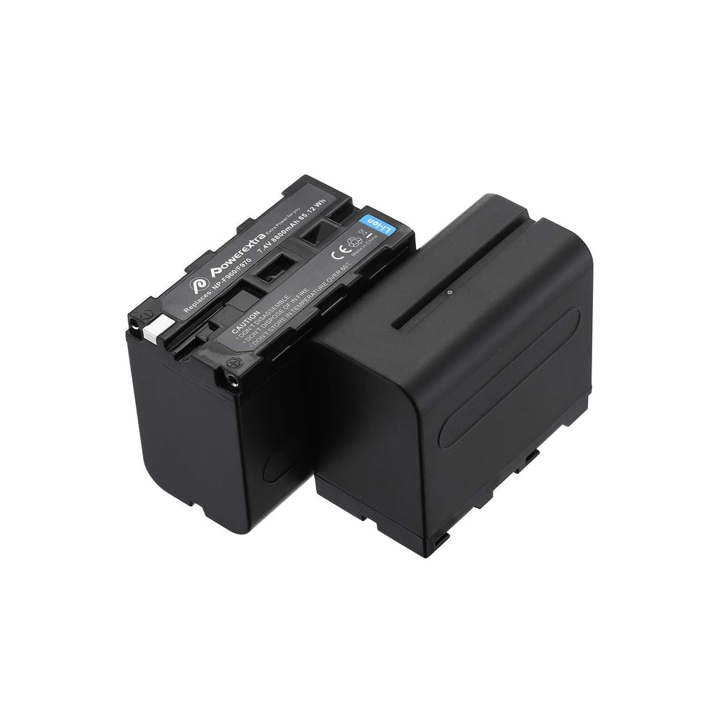 [Australia - AusPower] - Powerextra 2 Pack Replacement NP-F970 Battery Compatible with Sony DCR-VX2100, DSR-PD150, DSR-PD170, FDR-AX1, HDR-AX2000, HDR-FX1, HDR-FX7, HDR-FX1000, HVL-LBPB, HVR-HD1000U, HVR-V1U, HVR-Z1P 
