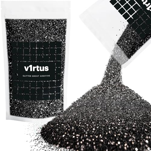Black glitter grout additive 100g by v1rtus for adding sparkle to tile grout