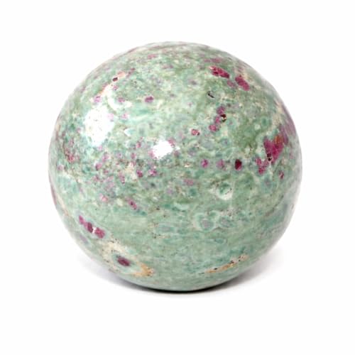 Jet Ruby Fuchsite Crystal Ball 50-55 mm – Natural Healing Gemstone Sphere for Energy Balancing, Meditation, Reiki, Home Décor & Positive Vibes