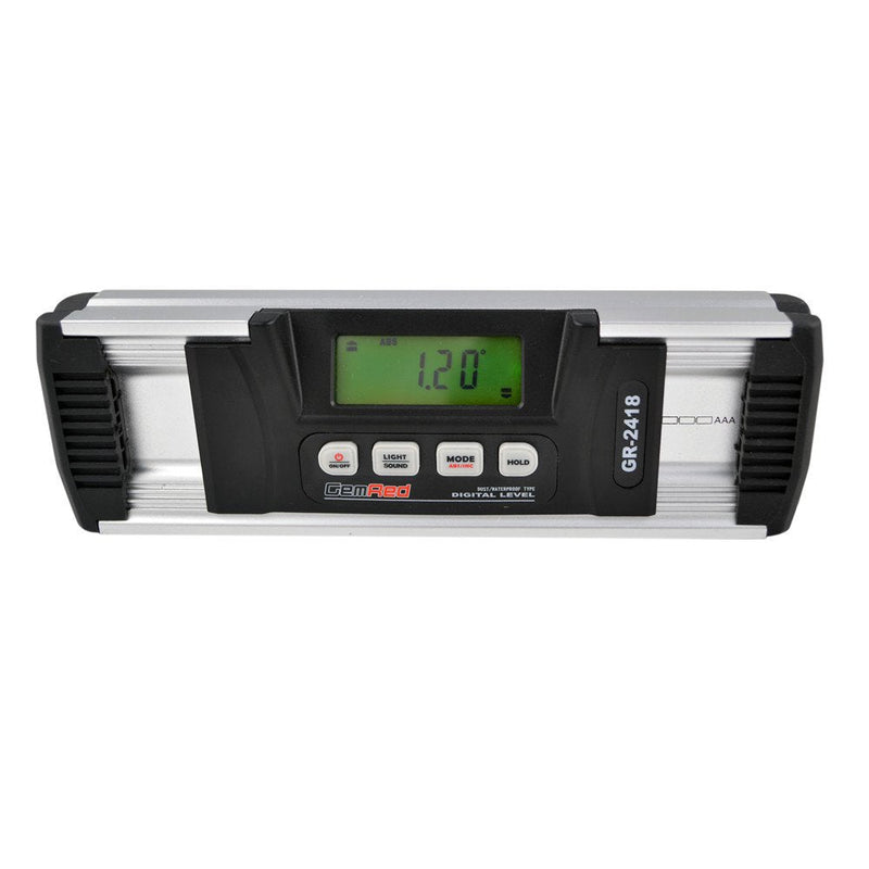 [Australia - AusPower] - GemRed 82418 IP67 Digital Level Inclinometer with Backlight and Magnetic Base Waterproof and Dustproof 