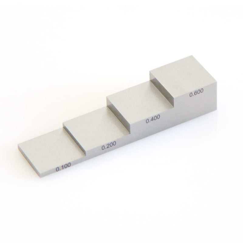 [Australia - AusPower] - YUSHI 4 Step 0.100'' 0.200'' 0.400'' 0.600'' 1018 Steel Test Calibration Block for Thickness and Linearity Calibration in NDT 