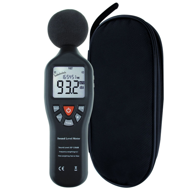 [Australia - AusPower] - Decibel Meter Digital Sound Level Meter Professional Noise Meter High Accuracy 30dB to130dB Measuring Range with Backlight Display for Classroom, Office, Home, etc. Without Data Record Function 