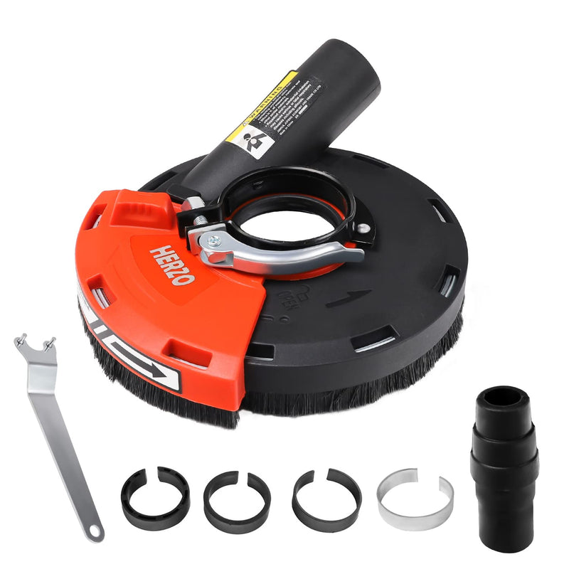 [Australia - AusPower] - HERZO Dust Shroud for Angle Grinder 4/4.5/5 inch Universal Surface Grinding Shroud (125MM) 4.5/5 inch 