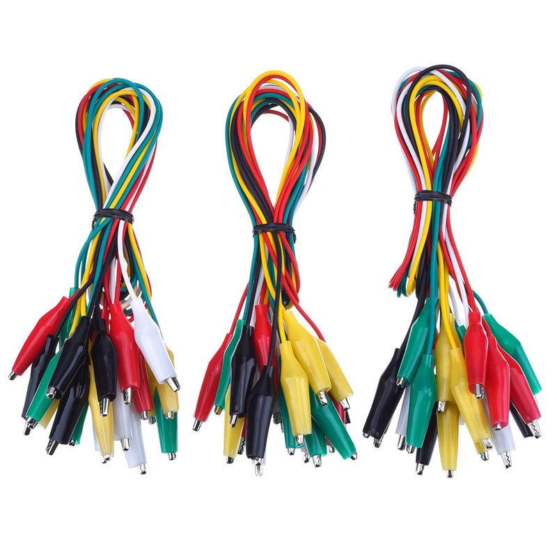 [Australia - AusPower] - eBoot 30 Pieces Test Leads with Alligator Clips Set Insulated Test Cable Double-Ended Clips, 19.7 Inch (30 Pieces) 