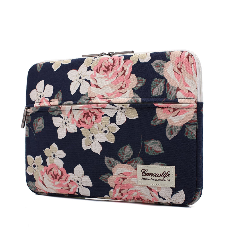 [Australia - AusPower] - White Rose Patten Laptop Sleeve 14 inch 14.0 inch Laptop case Bag 14 inch / 14.0 inch White rose 