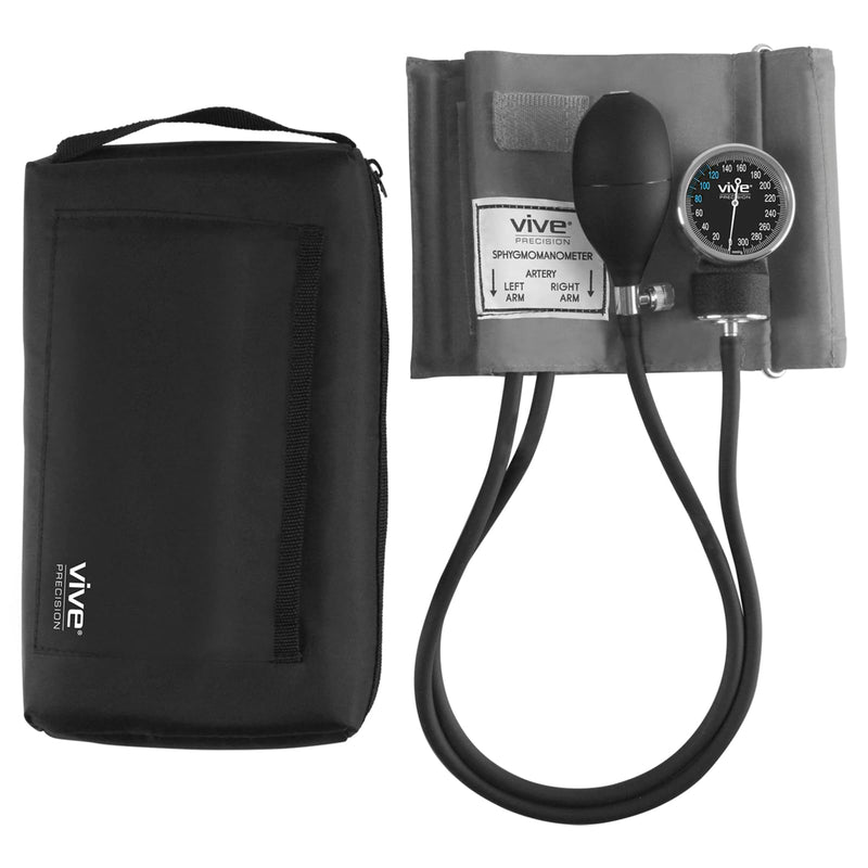 [Australia - AusPower] - Manual Blood Pressure Cuff - Aneroid Sphygmomanometer with Case - BP Kit Monitor for Adults, Nurses - One Hand, One Tube Upper Arm Cuff Machine - BPM Meter Device for Professionals 