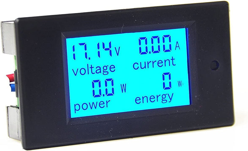 [Australia - AusPower] - DC 6.5-100V 0-100A LCD Display Digital Current Voltage Power Energy Meter Multimeter Ammeter Voltmeter with 100A Current Shunt 