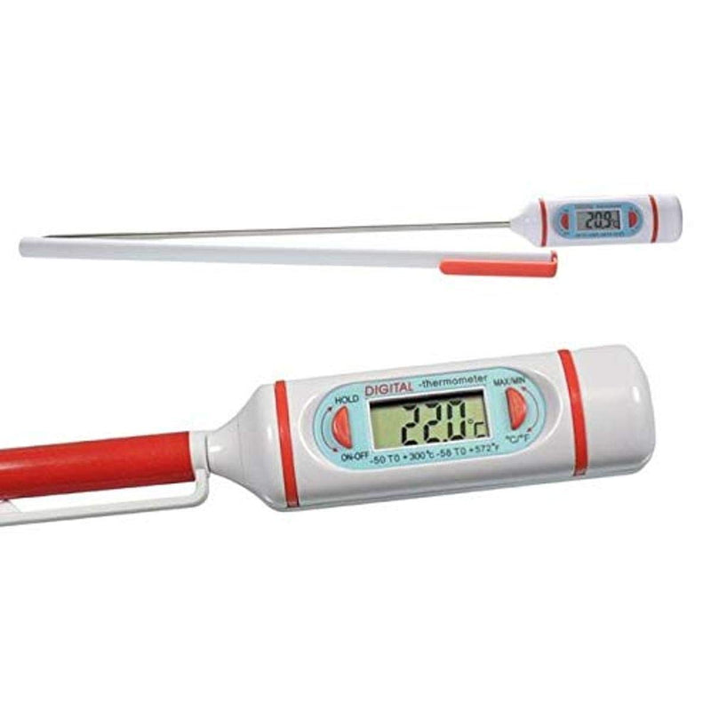 [Australia - AusPower] - Thermco ACC310DLS Laboratory Long Stem Digital Thermometer, 12" Stainless Steel Stem with Probe Cover, -50 to 300 Degree C 