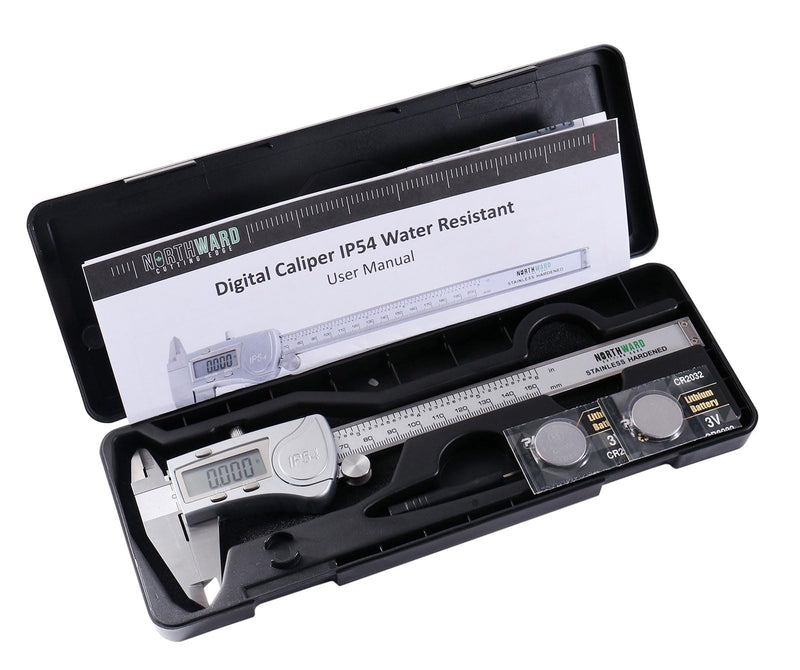 [Australia - AusPower] - Accusize Industrial Tools Digital Caliper, 0-6''/0-150 mm Range by 0.0005''/0.01 mm Resolution, Large LCD, Ip54 Water Resistant, 2015-0150 