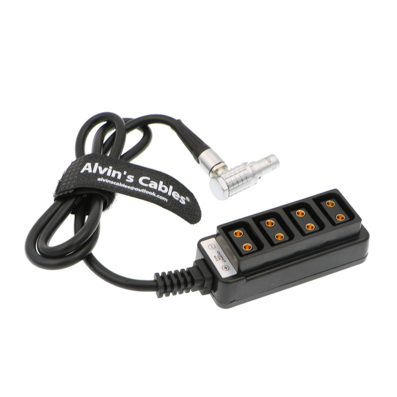 [Australia - AusPower] - Alvin's Cables 2 Pin Right Angle to 4 D Tap Splitter Cable for RED DSMC2 Jetpack RTmotion Sidekick Right angle 2 pin 