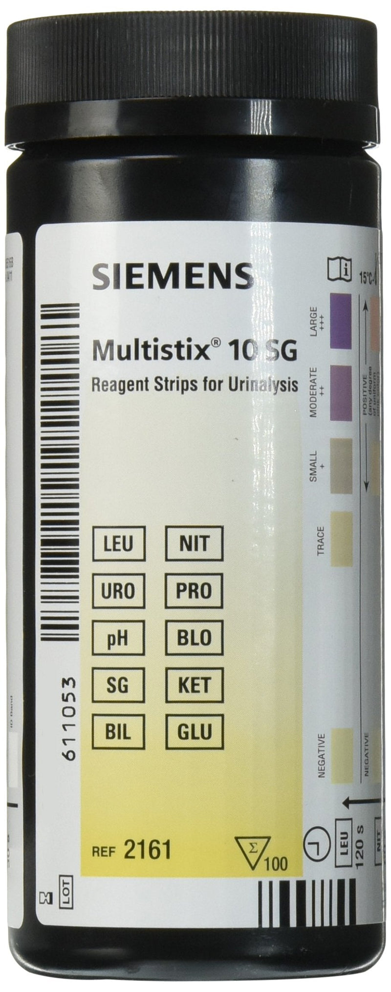 [Australia - AusPower] - Siemens Healthcare Diagnostics 2161 MultiStix 10 SG Reagent Strips, CLIA Waived (Pack of 100) 