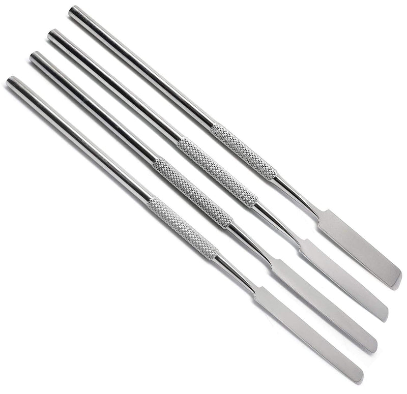 [Australia - AusPower] - Dental Cement Mixing Spatulas Single Ended Lab Wax Modeling Stainless Steel 4 Pcs Instruments 