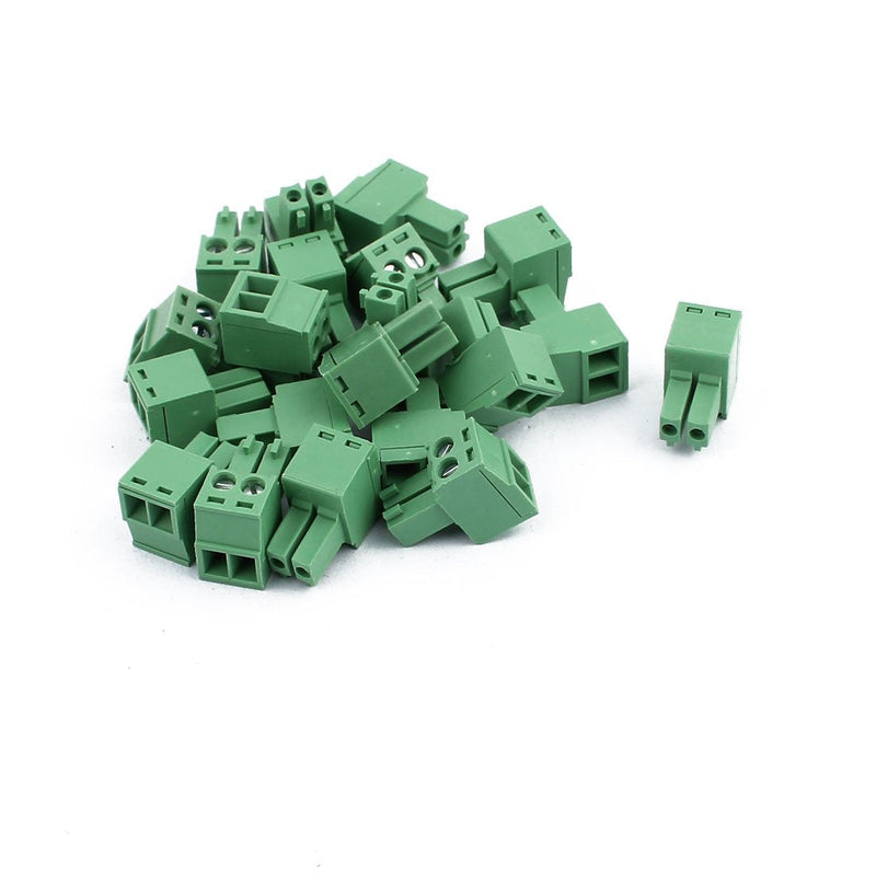[Australia - AusPower] - uxcell 20Pcs 300V KF2EDGK 3.5mm Pitch 2-Pin PCB Screw Terminal Block Connector 