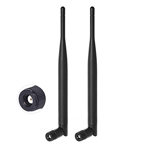 Bingfu WiFi Antenna RP-SMA Male Dual Band 6dBi MIMO WiFi Antenna | Rundstrahlantenne für 2,4/5/5,8 GHz WLAN-Router Gateways, PCIe-Netzwerkkarten, USB-WLAN-Adapter und Überwachungskamera Antenne x2