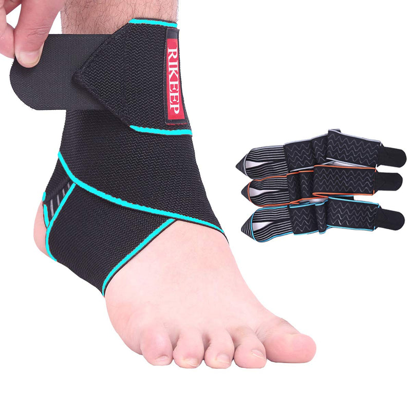 [Australia - AusPower] - Ankle Support,Adjustable Ankle Brace Breathable Nylon Material Super Elastic and Comfortable,1 Size Fits all, Suitable for Sports (blue 1) blue 1 