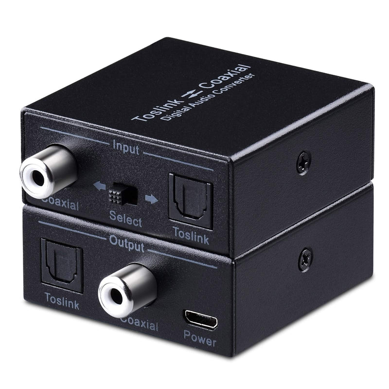 [Australia - AusPower] - Optical to Coax,Tendak Optical SPDIF Toslink to Coaxial and Coaxial to Optical SPDIF Toslink Bi-Directional Swtich Digital Audio Converter Splitter Adapter 