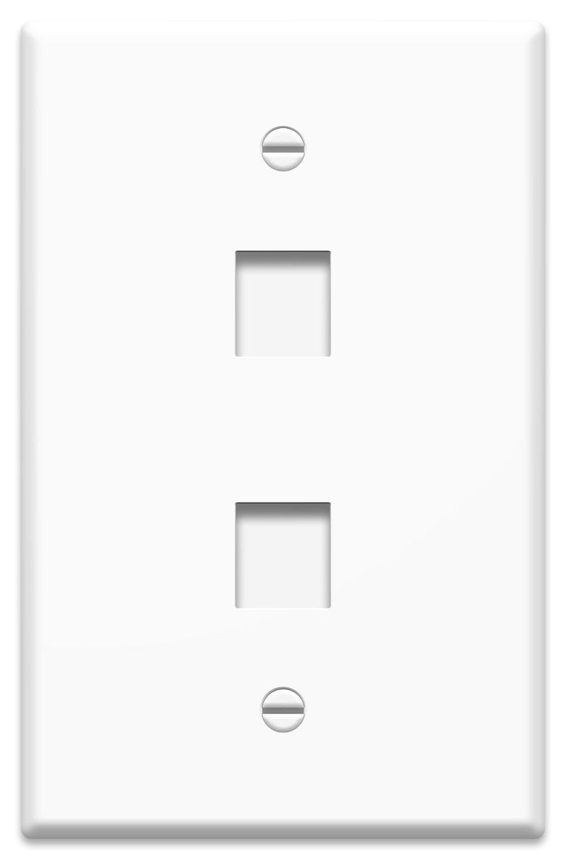 [Australia - AusPower] - Legrand - OnQ Oversized Wall Plate, Single Gang Large Wall Plate, 2 Port Wall Plate is 75IN Higher and Wider Than Standard Size Wallplates, White, WP3302WH 