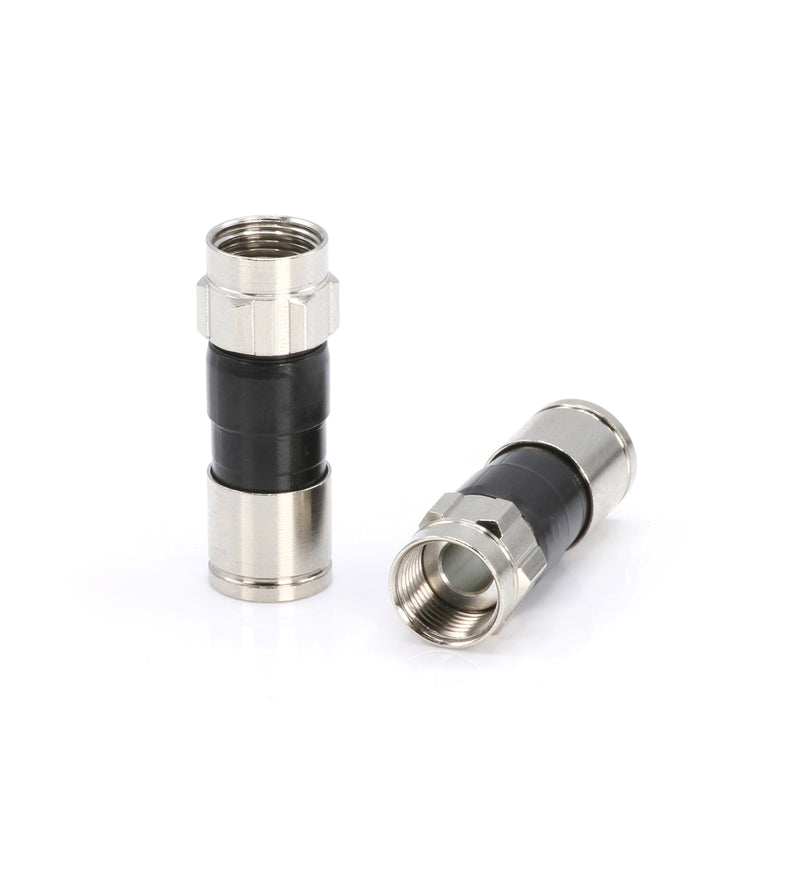 [Australia - AusPower] - THE CIMPLE CO Coaxial Cable Compression Fitting - 50 Pack Connector - for RG6 Coax Cable - with Weather Seal O Ring and Water Tight Grip Silver 