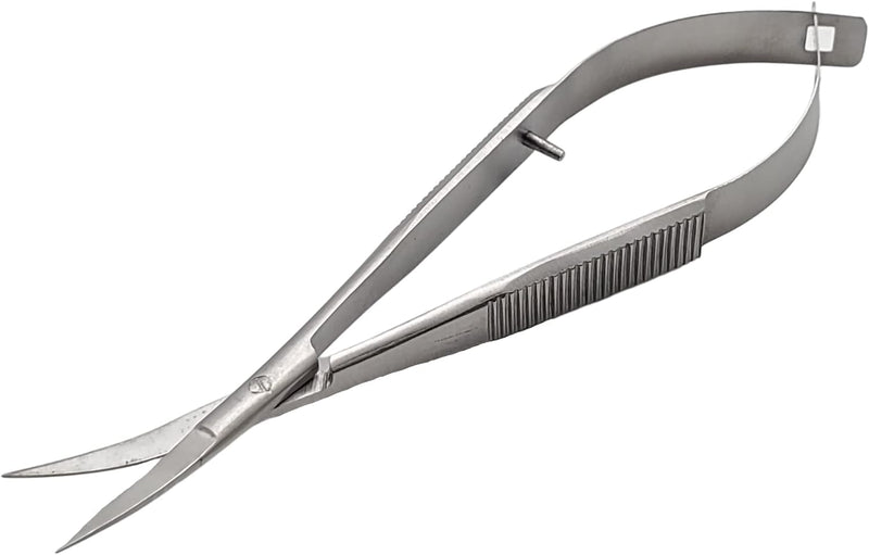 [Australia - AusPower] - Micro Scissors 4.5" Castroviejo Stitch Cutting Embroidery Spring Action Extra Sharp Squeeze Scissors for ENT Eye Skin Dental Veterinary Surgeon by Artman Instruments (Curved) Curved 