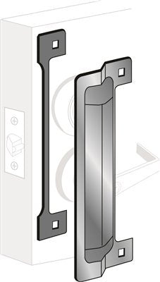 [Australia - AusPower] - Pro-Lok 13" Latch Protector Kit with Installation Spacer (Stainless Steel Finish) 1 Count (Pack of 1) 