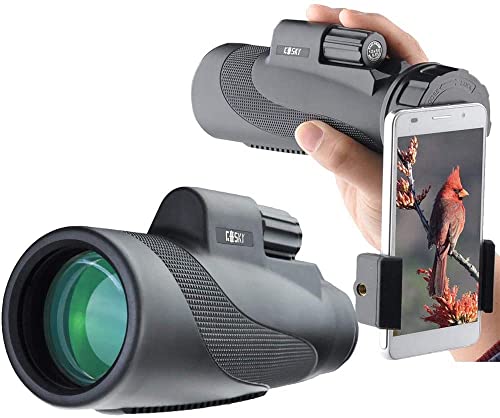 Gosky Titan 12x50 Monocular for Adults High Powered with Phone Adapter