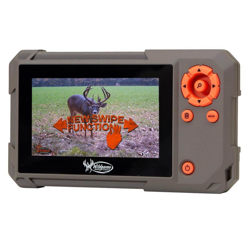 [Australia - AusPower] - WILDGAME INNOVATIONS Trail Pad Swipe | VU60 SD Card Viewer for Hunting & Wildlife Observation | Compact Water-Resistant Memory Card Reader with 4.3" Touch Screen, Dark Green 