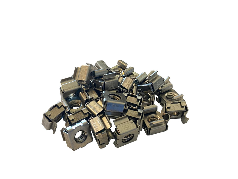 [Australia - AusPower] - 14-20 Snap-on Stainless Steel Cage Nuts 25 Pack - USA Made 
