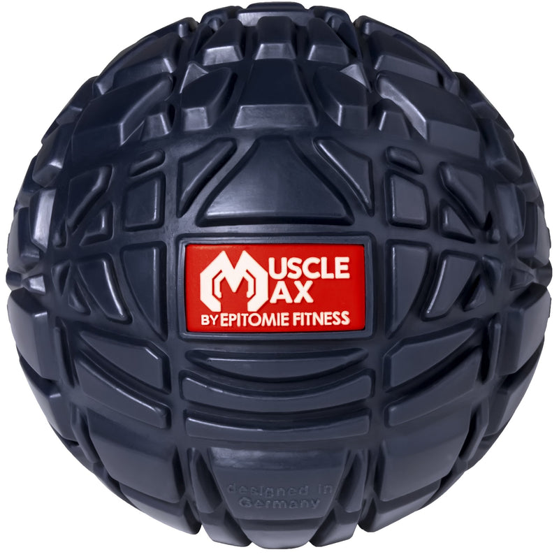 Epitomie Fitness Muscle Max Massage Ball - Therapy Ball for Trigger Point Massage - Deep Tissue Massager for Myofascial Release - Mobility Ball for Exercise & Recovery Navy Blue