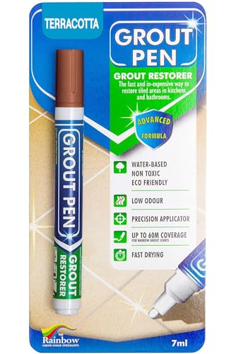 Rainbow Chalk Markers grout pen for terracotta tile grout, narrow 5mm tip, 7mL marker tube