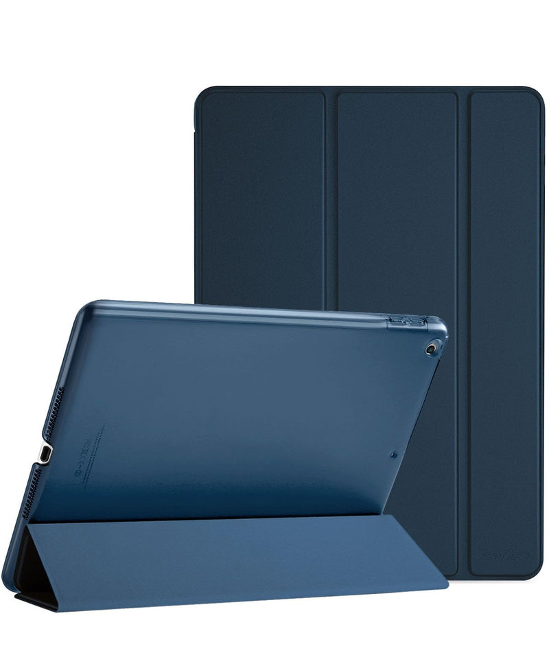 [Australia - AusPower] - for iPad 9.7 Inch Case iPad 6th/5th Generation Case 2018 2017(Model: A1893 A1954 A1822 A1823), Ultra Slim Lightweight Stand Case with Translucent Frosted Back Smart Cover -Navy Navy 