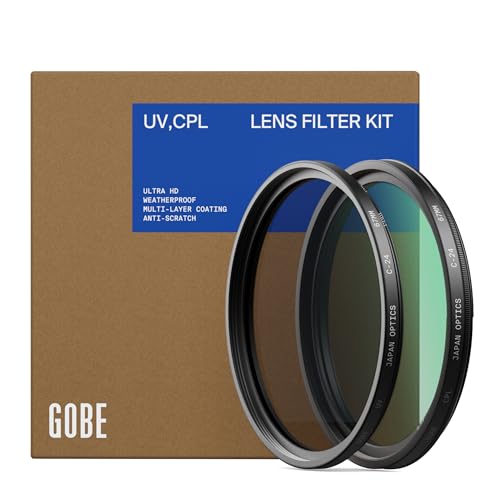 Gobe 46mm UV + Circular Polarizing (CPL) Lens Filter Kit