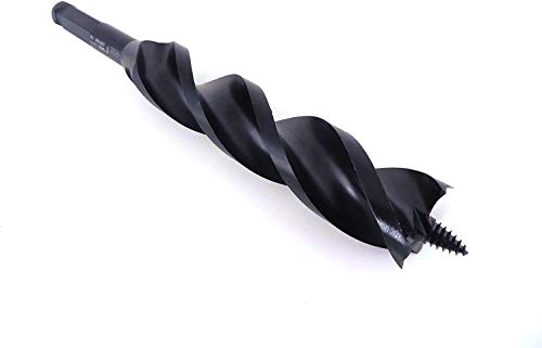 WoodOwl 7-1/2-inch ultra-smooth tri-cut auger drill bit with PTFE coating for hand brace boring-offsetof