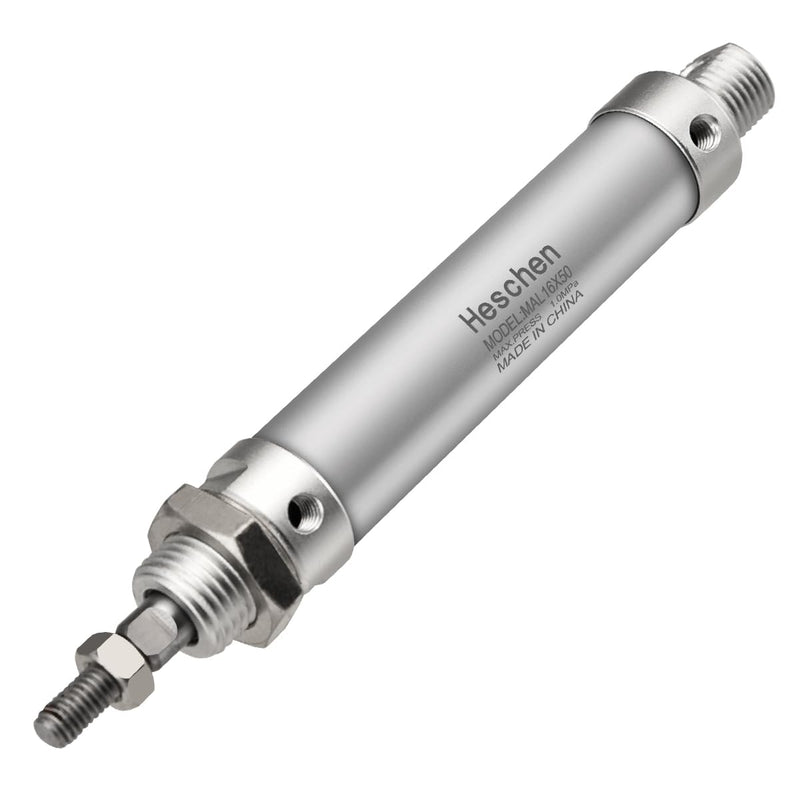[Australia - AusPower] - Pneumatic Slim Air Cylinder, MAL 16-50, M5 Port, 16mm Bore, 50mm Stroke, Double Acting 