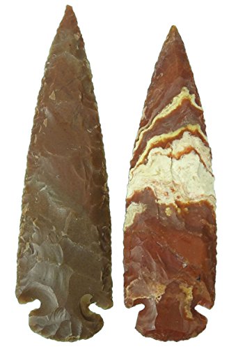 HARMONIZE Reiki Healing Crystal Natural Spearhead Handmade Arrowhead Set of 2 Agate Stone
