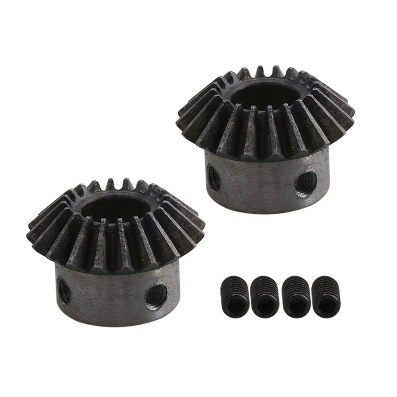 CNBTR 45 Steel 1.5 Modulus Silver 12mm Hole Diameter Tapered Bevel Gear Wheel 20 Teeth Pack of 2