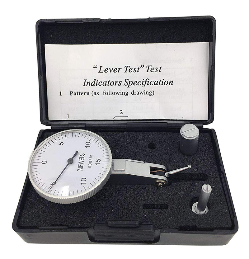 [Australia - AusPower] - 0.03'' x 0.0005'' Dial Test Indicator Big Dial Size 40mm/1.54" with 7 Jewels 